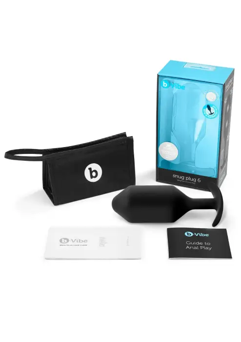 B-Vibe Snug Plug 6 – 15 cm – Melns Foto 2