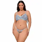SUBBLIME 957636 Синий комплект бюстгальтера и трусиков с цветочной вышивкой – L/XL — Фото 1