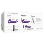 Vibruojantis strap-on M – 15.2 cm (6″) – violetinis — Nuotrauka 14