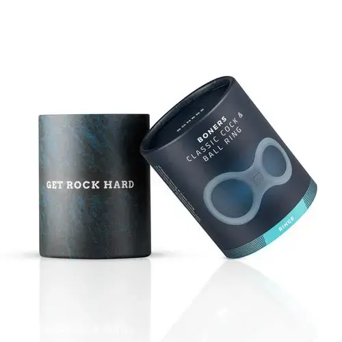 Boners Silicone Cock Ring and Ball Stretcher - Grey Photo