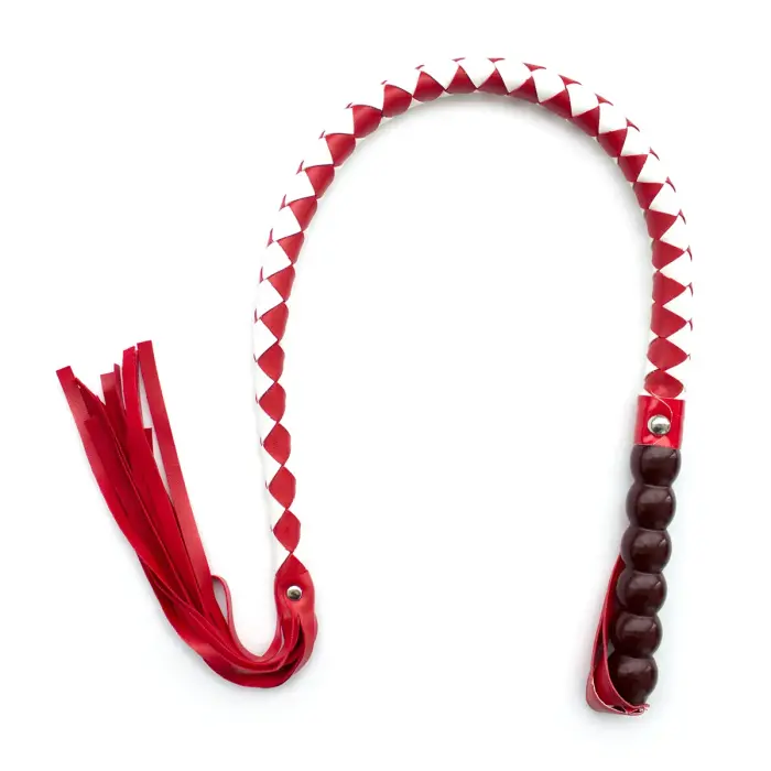 Mahogany Short Whip – Red & White – 85 cm