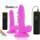 Diversia lankstus vibruojantis dildo – 17 cm (6.7″) – violetinis — Nuotrauka 1