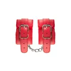 Anonymo handcuffs, PU leather, red, 27 cm Photo