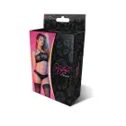 Magic Silk Exposed liemenėlės ir kelnaičių rinkinys – juodas – L/XL — Nuotrauka 1