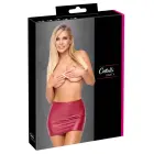 Cottelli Party – matte look mini skirt with ruffled back – red – M — Photo 1