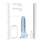 Realistlik dildo munanditega – 17 cm (6.7″) – Sinine — Foto 5