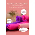 Angelia vibrators ar kustību, rotējošu vārpstu un mēles stimulatoru – 18 cm (7″) – rozā Foto 5