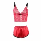 Subblime 953898 комплект сорочки и трусиков из шелка и кружева – красный – S/M — Фото 5