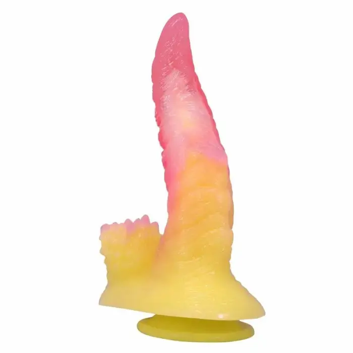 POWER MONSTERS Ripplied Monster Silicone Fantasy Model 22.5cm Pink-Yellow