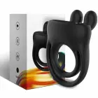 ARMONY Ring Vibrator Rabbit Black – kahekordne silikoonist veekindel süsteem — Foto 5