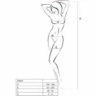 PASSION BS098 White Mesh Bodysuit – One Size – Elegant Lace Design — Photo 5