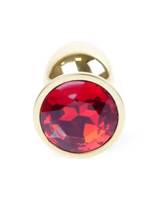 Plug-Jewellery Gold анальная пробка – 7 cm (2.8″) – Красная