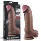 LoveToy – dual-layer silicone cock XXL – realistic extra-large dildo with suction cup and balls – 33 cm (13'') — Photo 1
