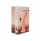 Vive REA216 – lenktas realistinis silikoninis dildo su prisisiurbimo puodeliu – kūno spalvos – 18,5 cm — Nuotrauka 2