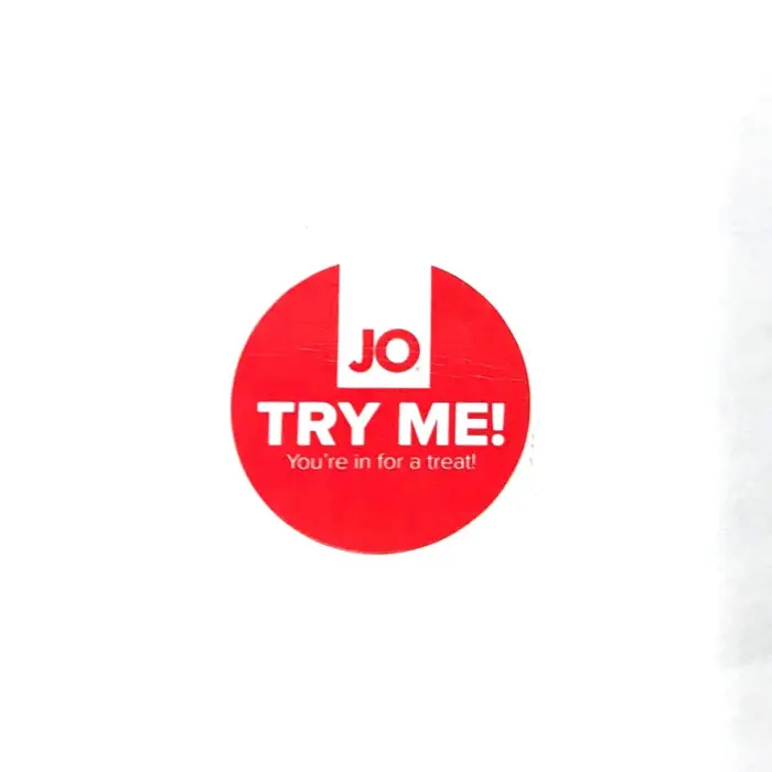 System JO "Try Me" sample stickers