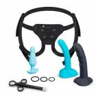 b-Vibe Strap-It-On Anal Training Kit – 8-piece set with harness and silicone attachments — Photo 2