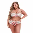 Baci White Floral Lace Bra & High-Waist Set Queen Size Elegant Design — Photo 1