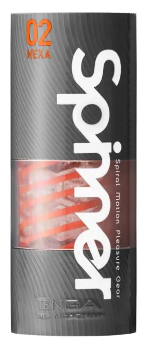 Tenga Spinner Hexa - Textured Masturbator - Clear