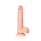 Sirge realistlik dildo munandite ja iminapaga – 18 cm (7″) – Nahavärv — Foto 3
