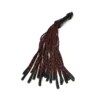 Hidden Desire Genuine Leather Knot Flogger – Black/Red — Photo 2