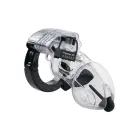 Mystim Pubic Enemy No. 2 E-Stim Cock Cage – Clear — Photo 1