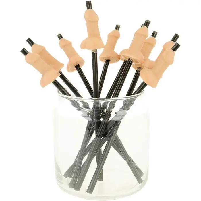 Diablo Picante novelty party straws – assorted colours – 10 pcs