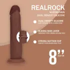 Dual Density Silicone Realistic Sliding Skin Dildo – 20.5 cm (8″) – Brown — Photo 5