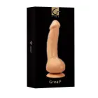 Gvibe Greal Bioskin vibratorius – 22 cm (8.5″) – kūno spalva — Nuotrauka 2
