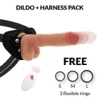 Cyber Silicock Master Huck Remote Set strap-on vibratorius – 20.9 cm (8.2″) — Nuotrauka 2