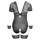 Cottelli BONDAGE Open Crotch Bodysuit with Underwired Cups and Rhinestone Detail – L — Photo 8