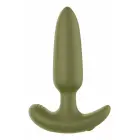 FORTO Pointed Vibrating Plug – anālais spraudnis – silikons – zaļš – 10 režīmi — Foto 2