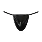 Male Power Liquid Onyx Wetlook G-String – Black – One Size — Photo 2