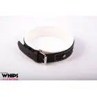 WHIPS dabīgās ādas apkakle – balta – 4 cm — Foto 2