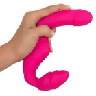 Vibrējošs bezsiksnas strapon 2 – 21.8 cm (8.6″) – rozā — Foto 5