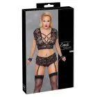 Cottelli Bondage Bra Set 4XL Lace Design with Rose-Gold Accents — Photo 1