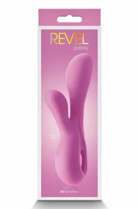 REVEL Galaxy – двухмоторный силиконовый вибратор, 10 режимов – розовый
