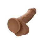 Dual Density Realistic Dildo with Suction Cup – 13 cm (5″) – Brown — Photo 2