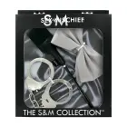 S&M Bondage Escape kit – metal handcuffs, riding crop, silk sash & contract — Photo 2