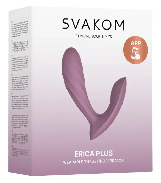 Svakom Erica Plus – вибратор в трусики с толчками и приложением – розовый