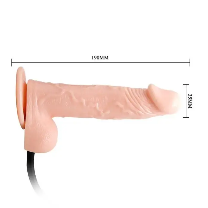 BAILE - Piepūšams dildo – 19 cm (7.5″) – Miesas krāsa Foto 4