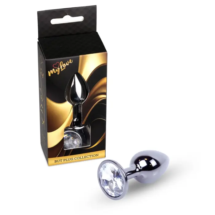 MyLove Toys Jewellery Dark Silver anālais spraudnis – 7 cm – Caurspīdīgs