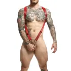 DNGEON Straigh Back ķermeņa siksnu josta – sarkana – One size — Foto 7