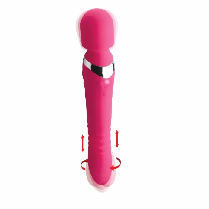INMI Ultra Thrust-Her wand массажер двойного действия – 27.3 см (10.75″) – розовый