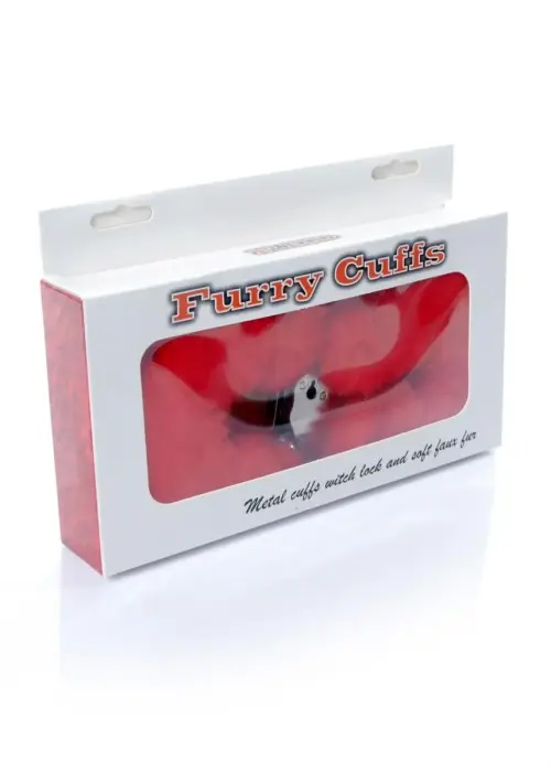 Kajdanki Fetish B - Series- Furry Cuffs Red Photo