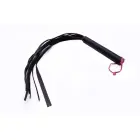 WHIPS natūralios odos plaktukas – juodas – 60 cm — Nuotrauka 2