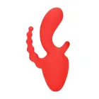Loveline Mini Triple Stimulation Vibrator Scarlet Kiss – kompakts silikona vibrators ar trīspunktu stimulāciju – sarkans — Foto 4