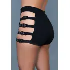 Feel The Vibe šorti ar siksniņu dizainu – melni – S Foto 3