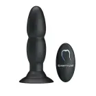 PRETTY LOVE анальная пробка с бусинами, 4 режимами вибрации и вращения – 13.5 cm – Черный — Фото 2