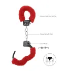Pleasure Furry Handcuffs – Red — Photo 5