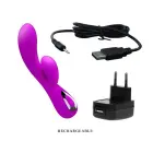 PRETTY LOVE-HONEY Divu motoru uzlādējamais USB vibrators – 19 cm (7.5″) – rozā — Foto 8